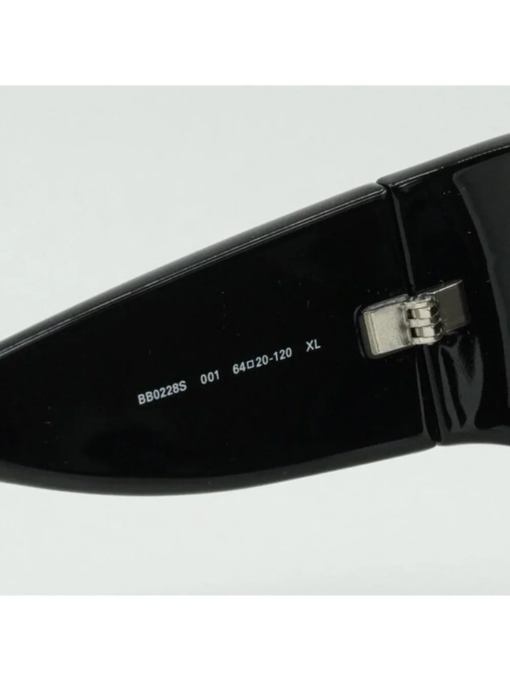 Balenciaga BB0228S 001 Sunglasses Black Geometric Frame, Grey Lenses